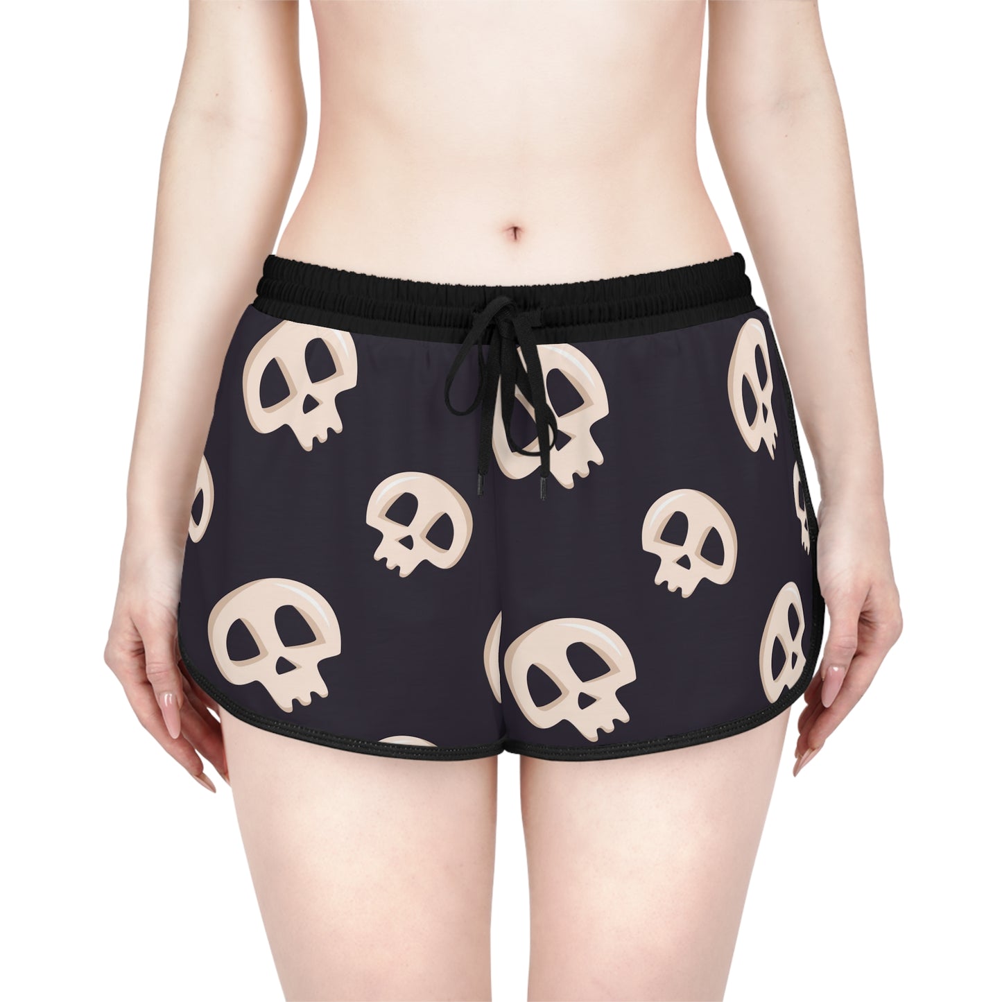 Black Skull  Relaxed Shorts