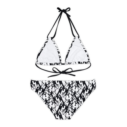 Ink Splatter Strappy Bikini Set