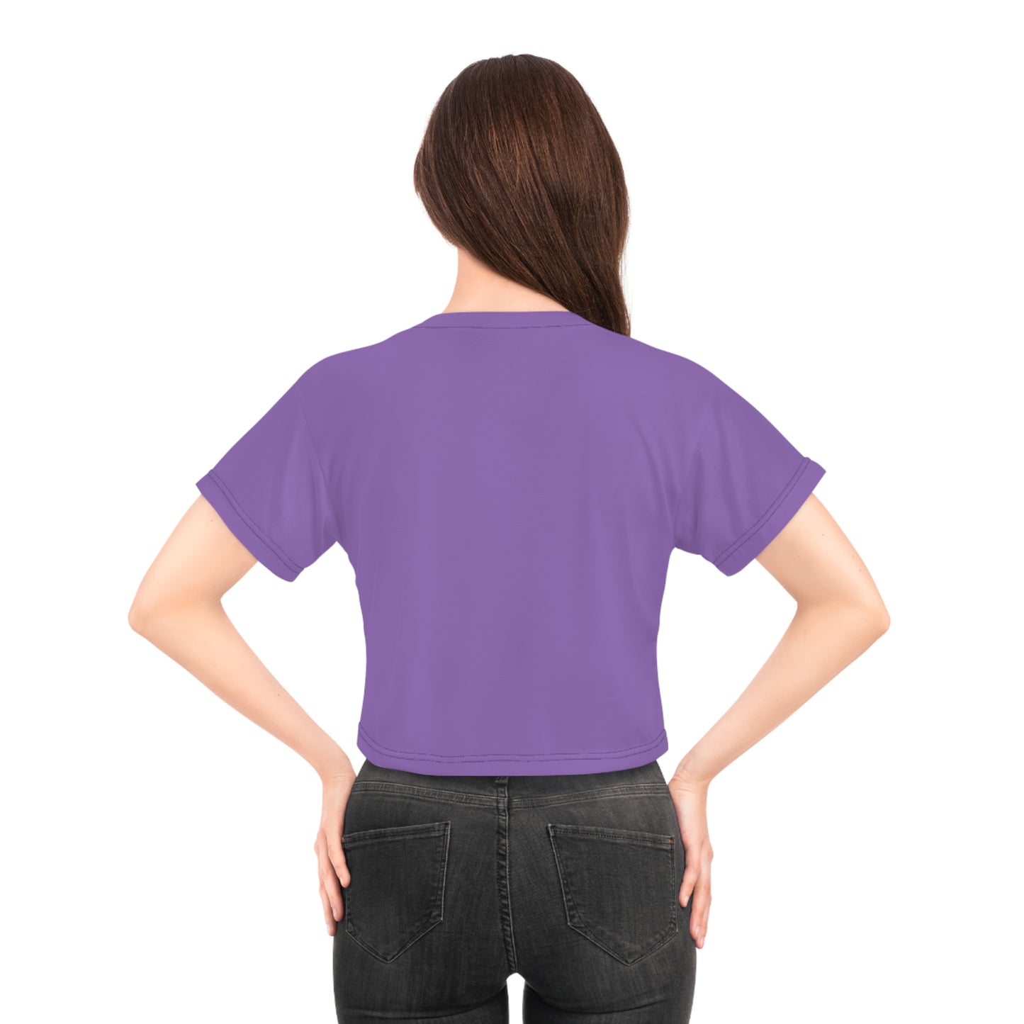 If only sarcasm burned calories in light purple Crop Tee