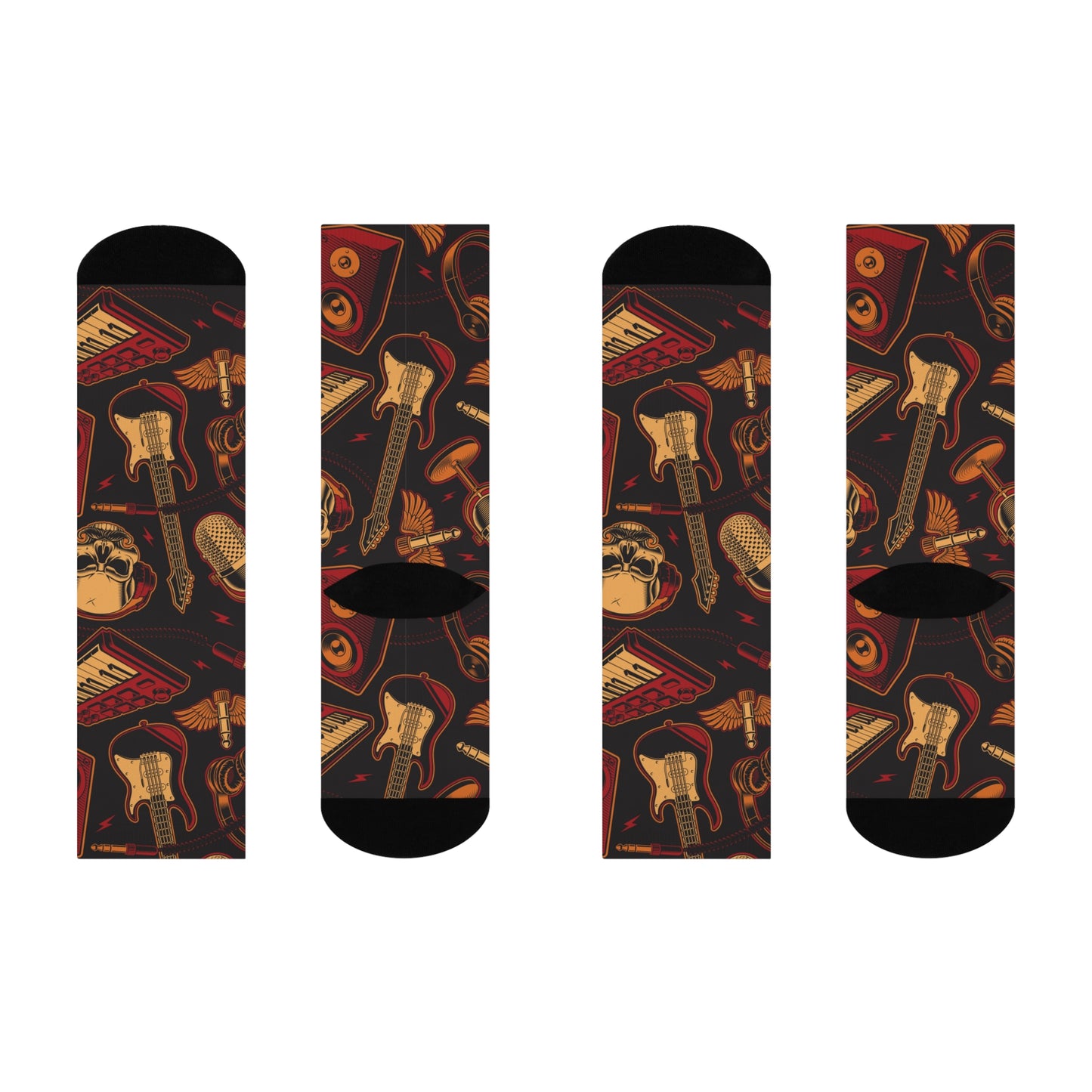 Rock Band Cushioned Crew Socks