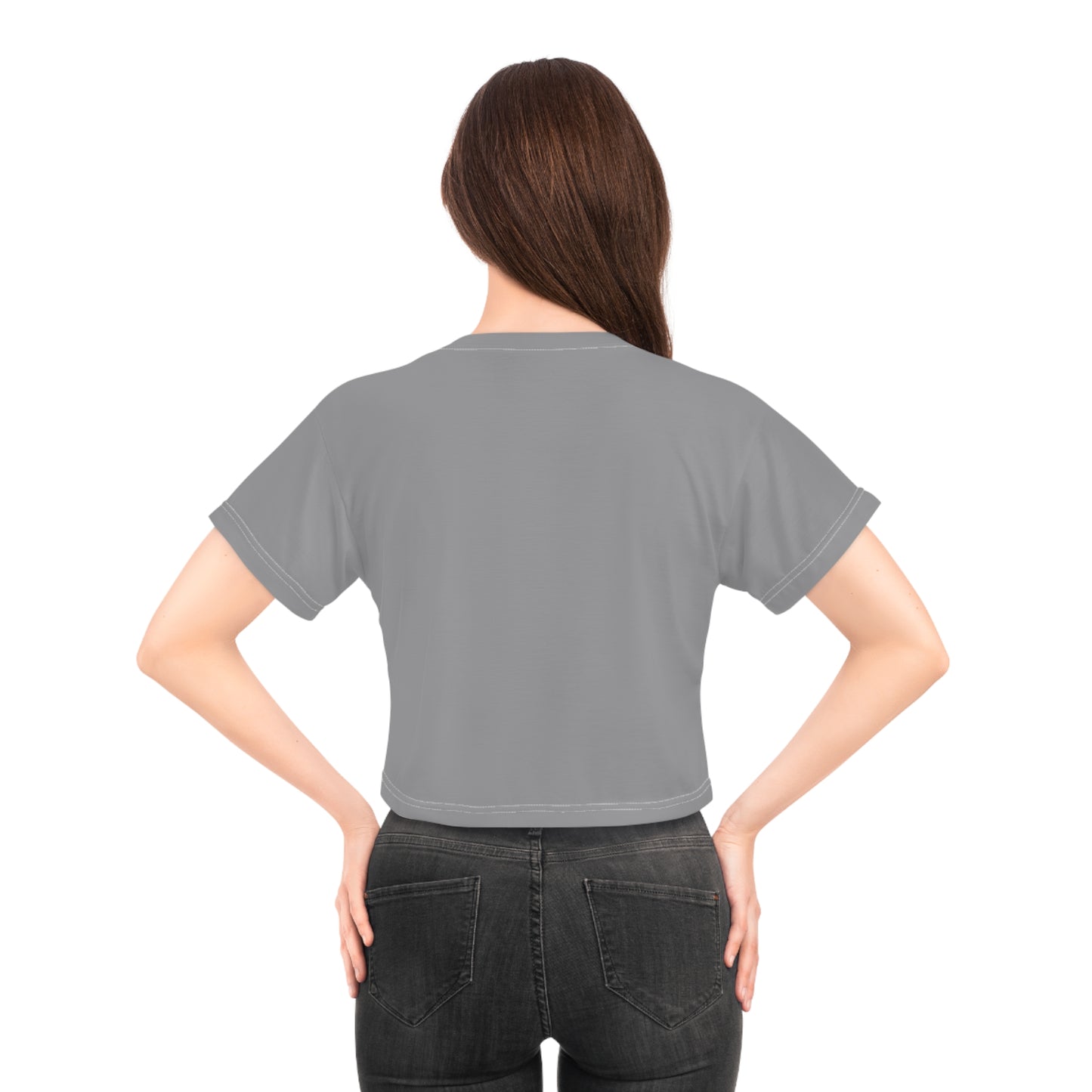 If only sarcasm burned calories in grey Crop Tee