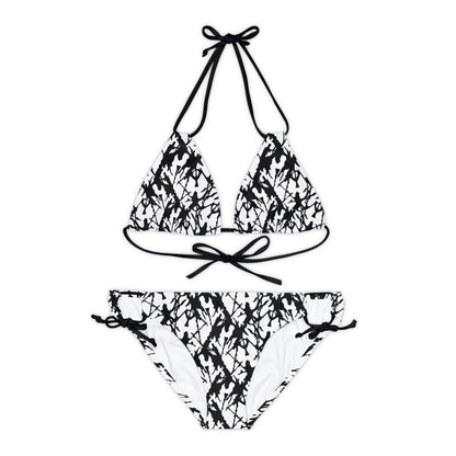 Ink Splatter Strappy Bikini Set