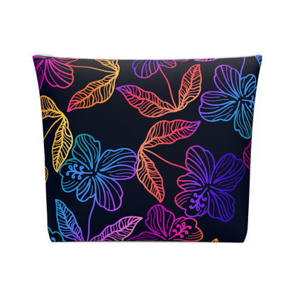 Rainbow Hibiscus Cosmetic Bag