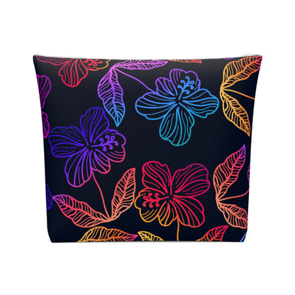 Rainbow Hibiscus Cosmetic Bag