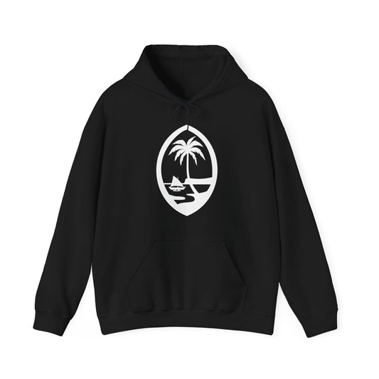 Guam Seal in white Unisex Heavy Blend™ Hooded Sweatshirt