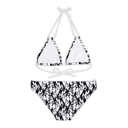 Ink Splatter Strappy Bikini Set