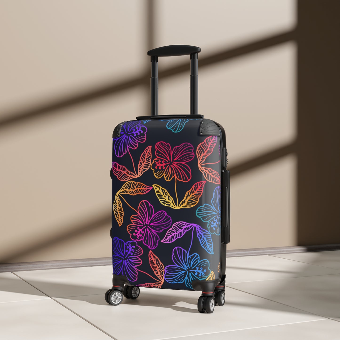 Rainbow Hibiscus Suitcase