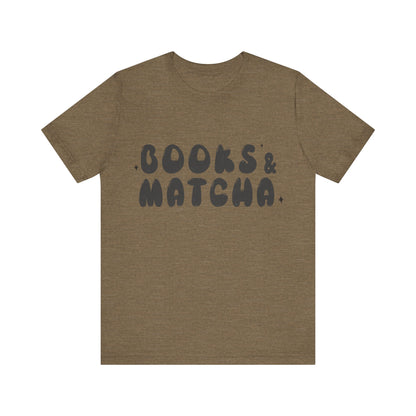 Books and matcha Unisex Jersey Short Sleeve Tee