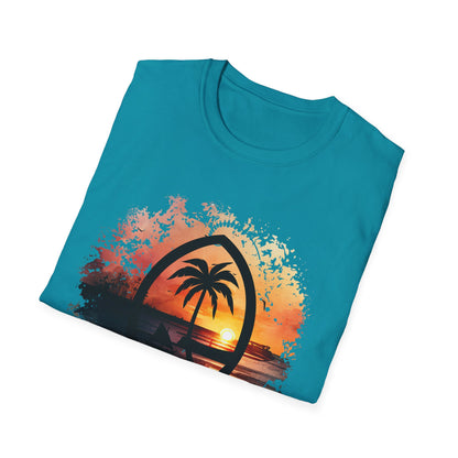 Guam Seal Sunset Unisex Softstyle T-Shirt