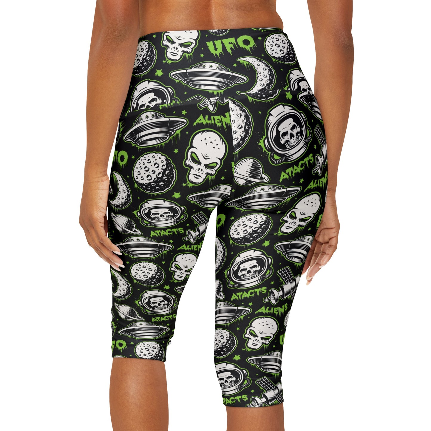 Aliens and UFO's Yoga Capri Leggings