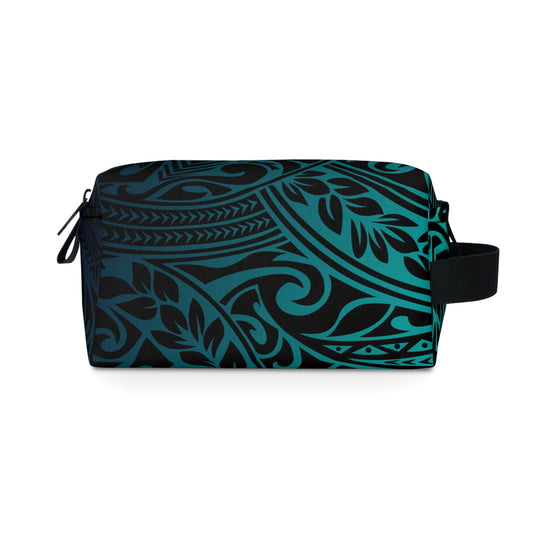 Polynesian Tribal in Teal Toiletry Bag