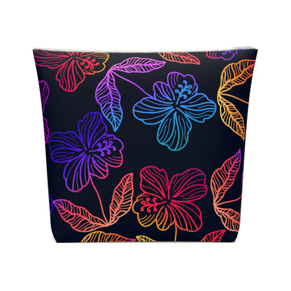 Rainbow Hibiscus Cosmetic Bag