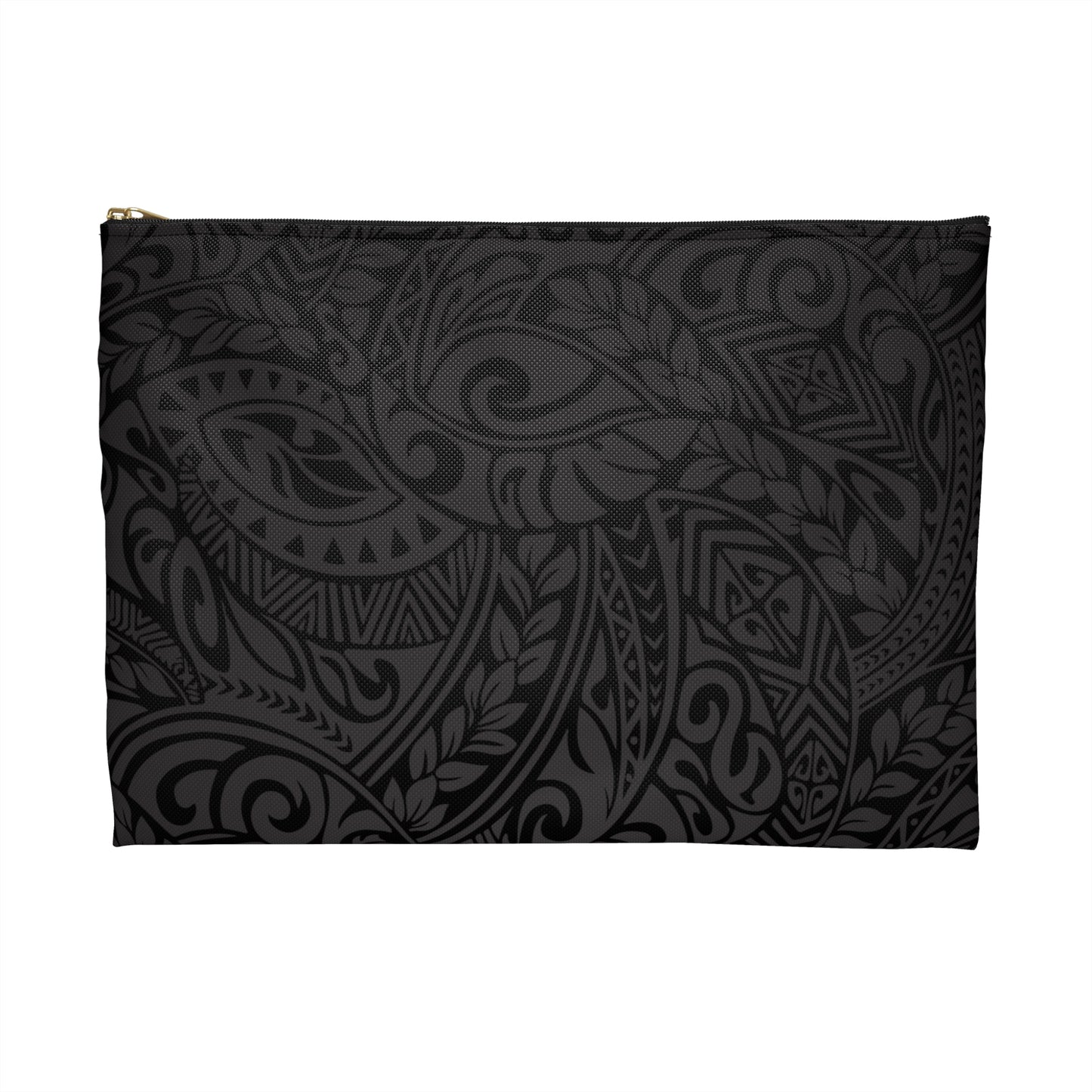 Polynesian Tribal in Black & Grey Accessory Pouch