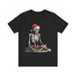 Christmas Skeleton with Holly Unisex Jersey Short Sleeve Tee