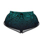 Teal Navy Polynesian Relaxed Shorts