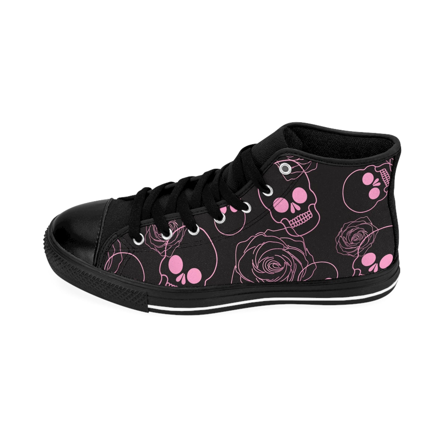 Black & Pink Classic Men's Sneakers