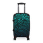 Polynesian Tribal in Teal Suitcase