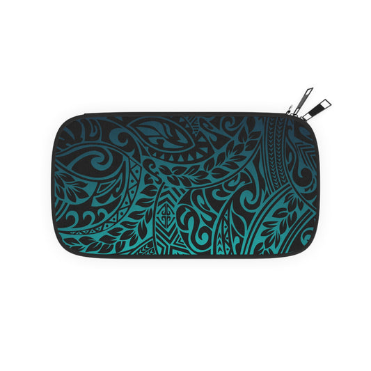 Polynesian Tribal in Teal Passport Wallet