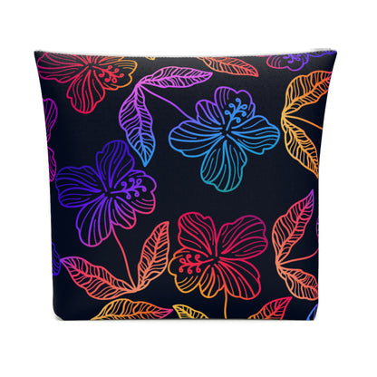 Rainbow Hibiscus Cosmetic Bag