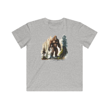 Bigfoot in woods Kids Fine Jersey Tee