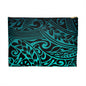 Polynesian Tribal in Teal Accessory Pouch