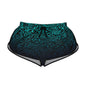 Teal Navy Polynesian Relaxed Shorts