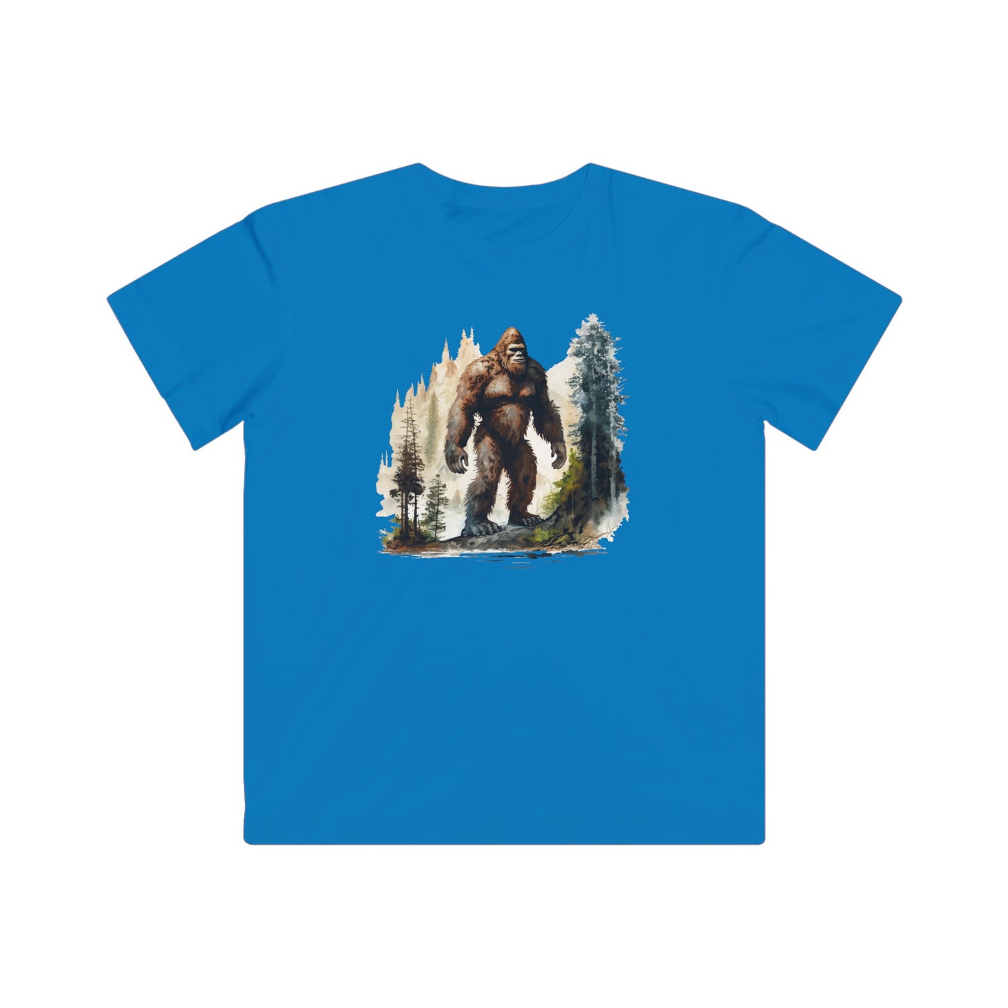 Bigfoot in woods Kids Fine Jersey Tee