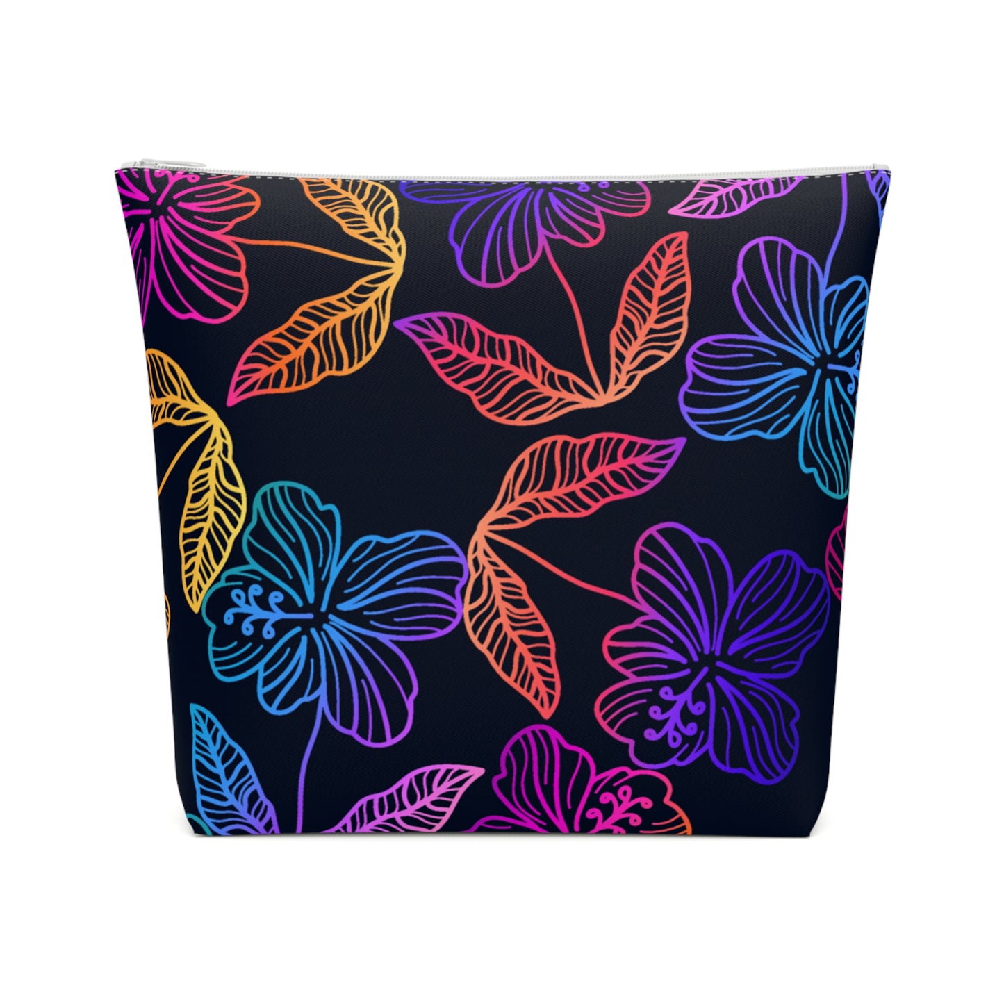 Rainbow Hibiscus Cosmetic Bag