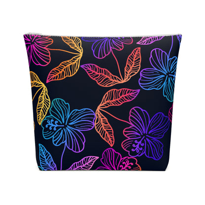 Rainbow Hibiscus Cosmetic Bag