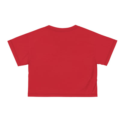 If only sarcasm burned calories in dark red Crop Tee