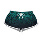 Teal Navy Polynesian Relaxed Shorts