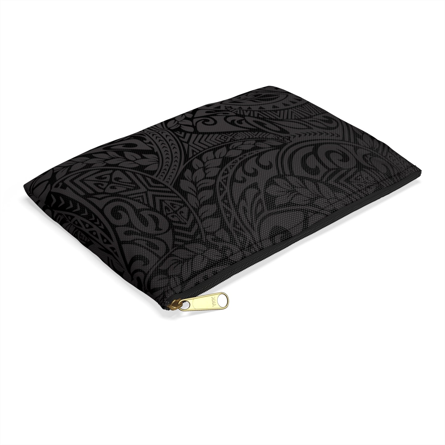 Polynesian Tribal in Black & Grey Accessory Pouch