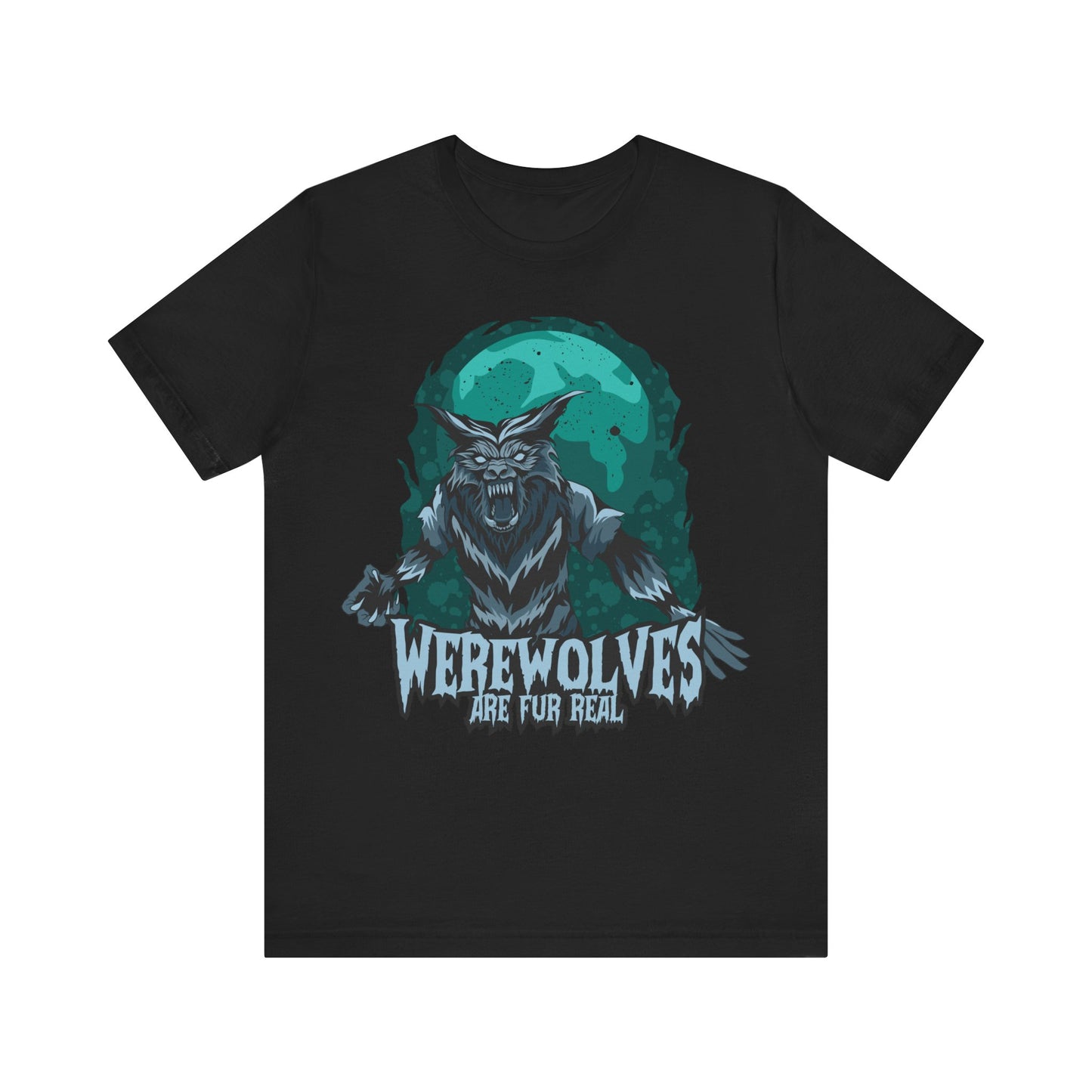 Werewolves are fur real Jersey unisex tee, Halloween Graphic Tee, Spooky Shirt, Trick or Treat Tee, Halloween Costume, Festive Gift