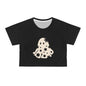 Cute ghost with flowers Crop Tee