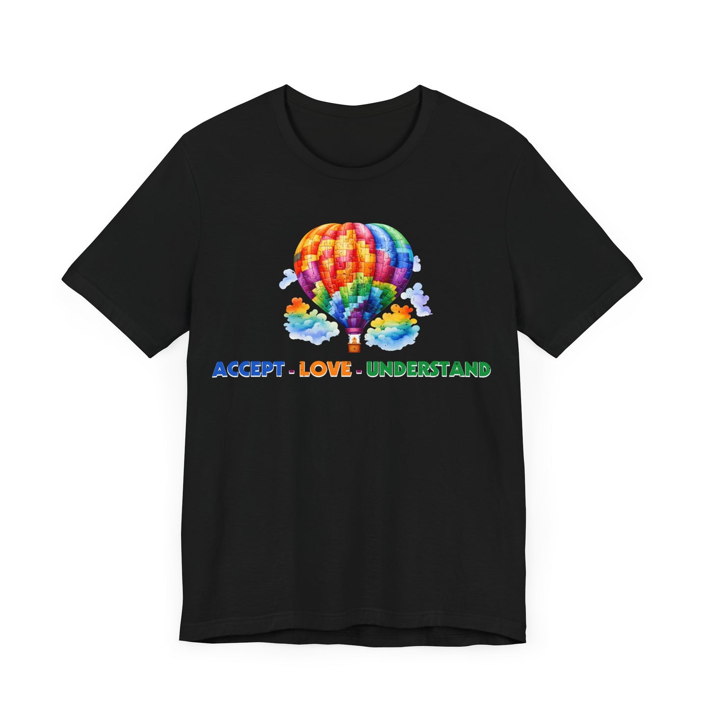 Accept, love, understand balloon Unisex Jersey Short Sleeve Tee