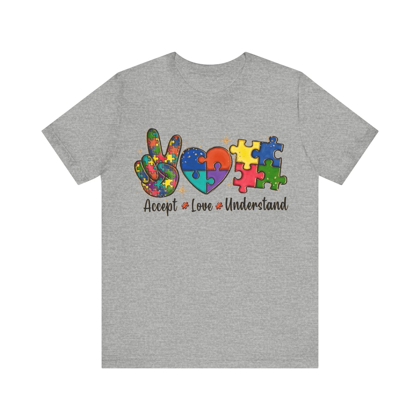 Accept, love, understand Unisex Jersey Short Sleeve Tee