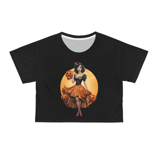 Raven Halloween Bombshell 4 Crop Tee