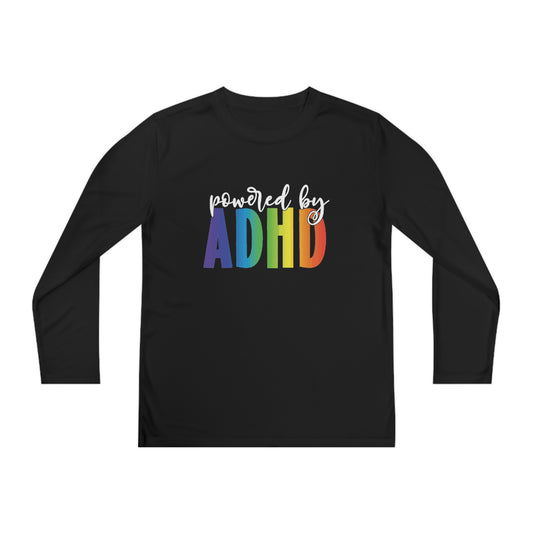 Powered by ADHD Youth Long Sleeve Competitor Tee