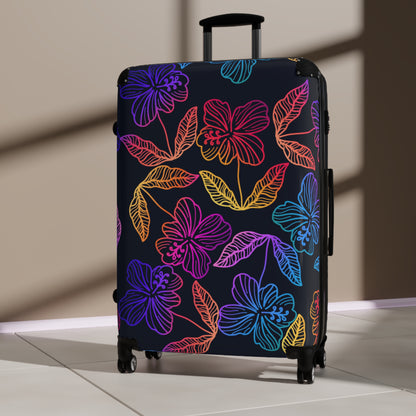 Rainbow Hibiscus Suitcase