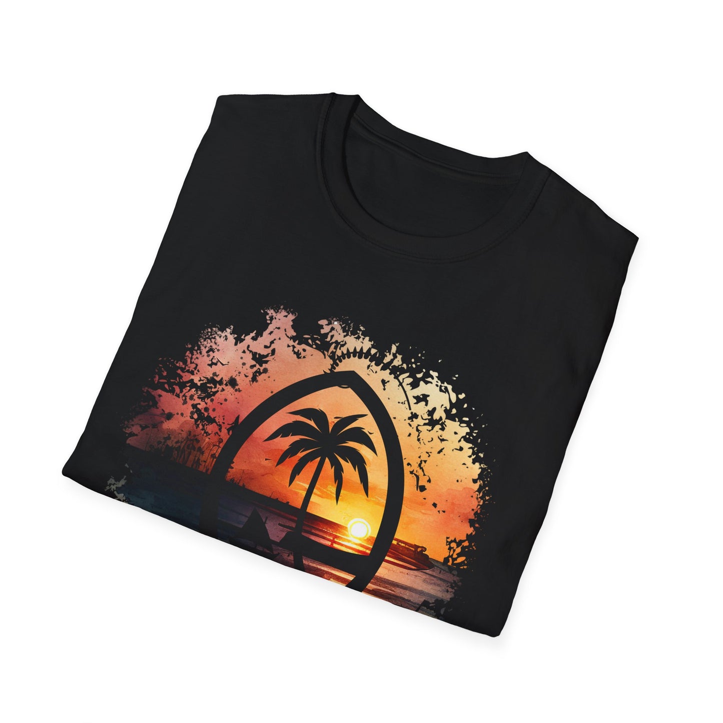 Guam Seal Sunset Unisex Softstyle T-Shirt