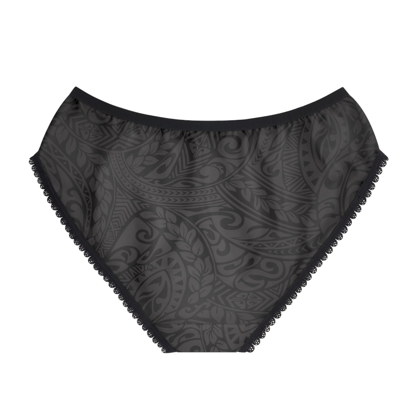 Polynesian Tribal in Black & Grey Women's Briefs