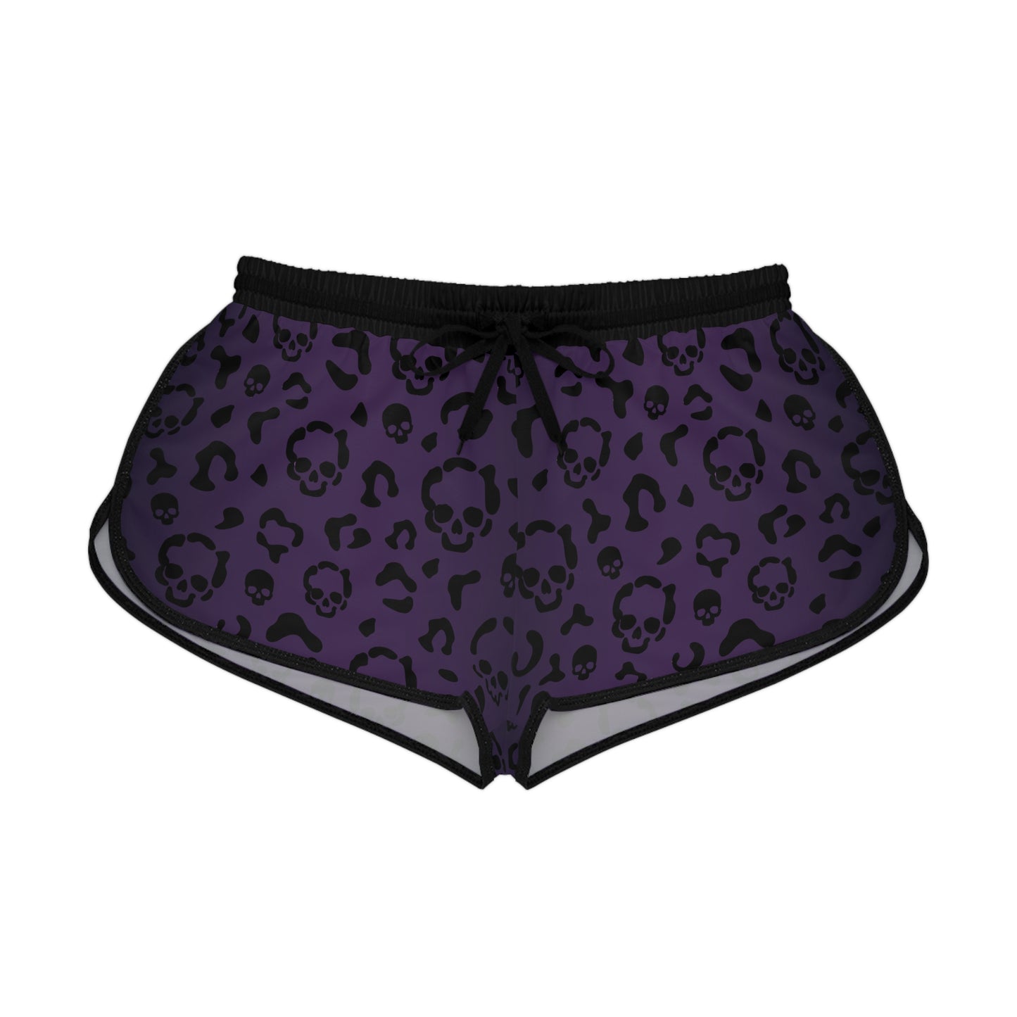 Cheetah Skull in Purple Relaxed Shorts