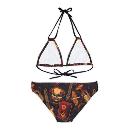 Rock Band Strappy Bikini Set