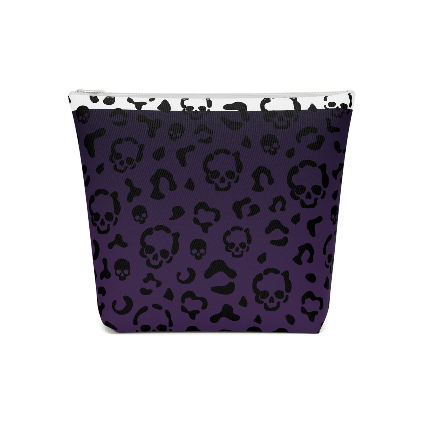 Cheetah Skulls in Purple Cotton Cosmetic Bag