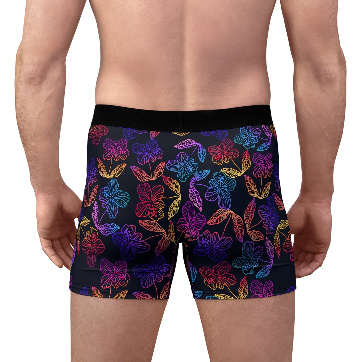 Rainbow Hibiscus Boxer Briefs