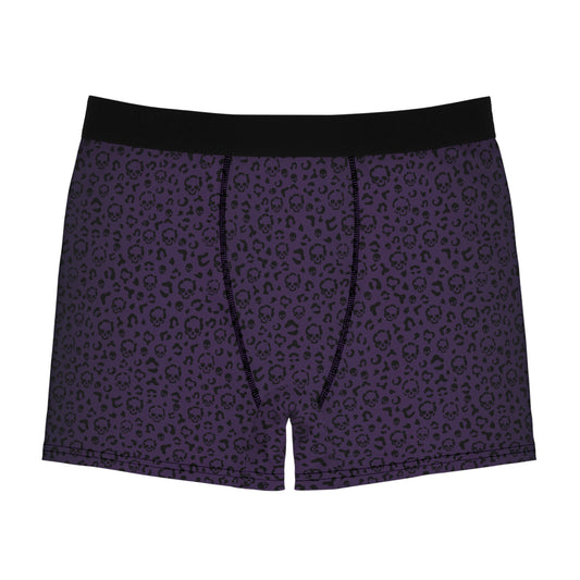 Cheetah Skull in Purple Tribal Boxer Briefs