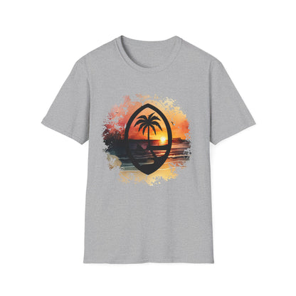 Guam Seal Sunset Unisex Softstyle T-Shirt