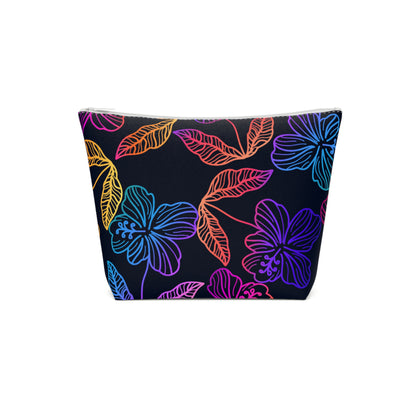 Rainbow Hibiscus Cosmetic Bag