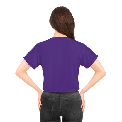 If only sarcasm burned calories in purple Crop Tee