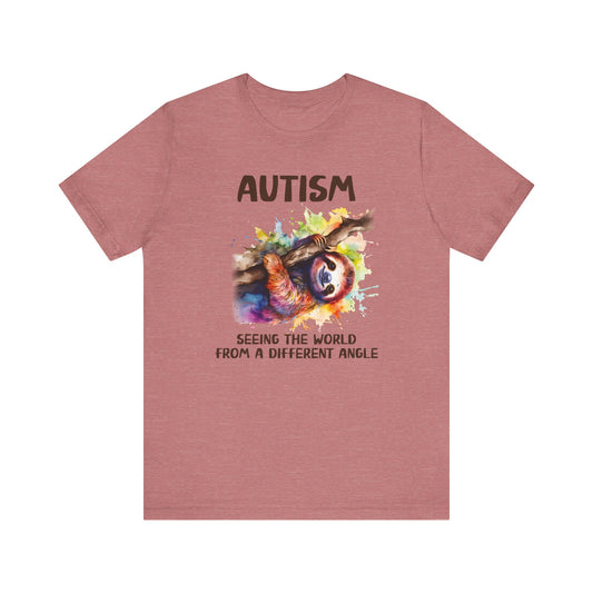 Autism, seeing the world from a different angle Unisex Jersey Short Sleeve Tee